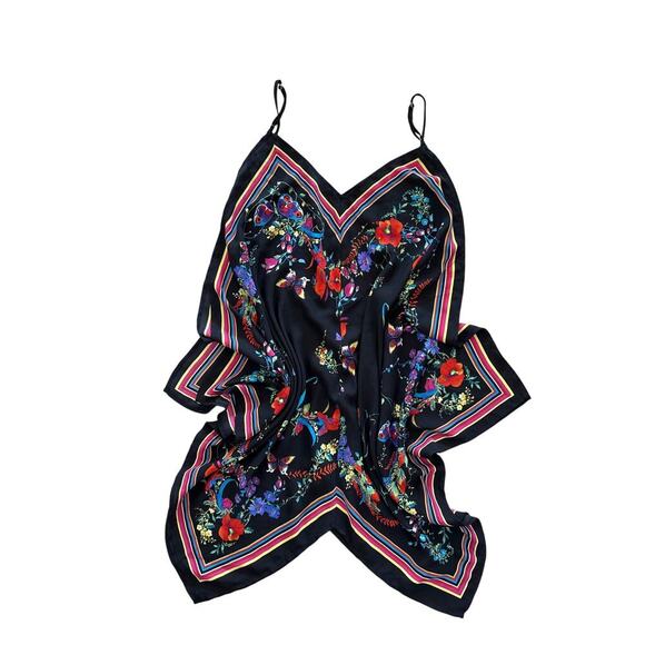 Meraki Floral Handkerchief Cami Top L Festival Boho Y2K Style - Picture 1 of 6